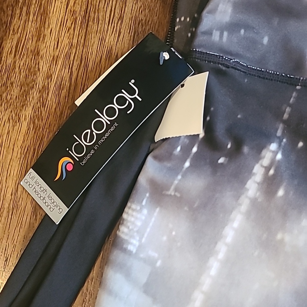 Ideology City Lights Black/White Leggings XL New With Tags - Picture 2 of 6